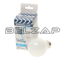 Лампа светодиодная E27 A60 15W (120W) 220V холодный, EL-LED-A60-15W-E27-4K, ERGOLUX